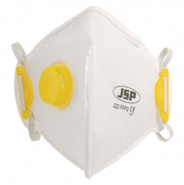 JSP Olympus 222 FFP2 Valved Fold Flat Disposable Masks (Pack 10) BEB120-101-A00