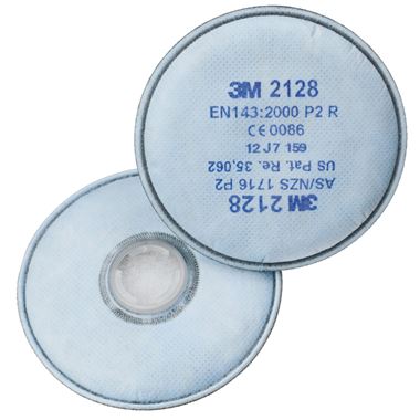 3M 2128 P2 Nuisance Odour Particulate Filter For 6000 7500 Series Masks (Pair)