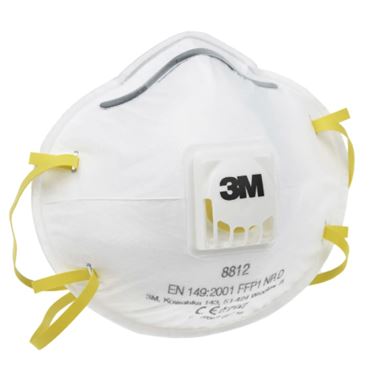 3M 8812 FFP1D Valved Cup Shaped Disposable Masks (Pack 10)