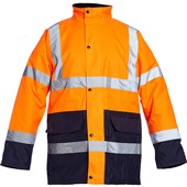 Blackrock Rail Orange Two Tone Padded Waterproof Hi Vis Jacket