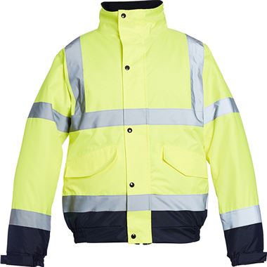 Blackrock Yellow Two Tone Padded Waterproof Hi Vis Bomber Jacket