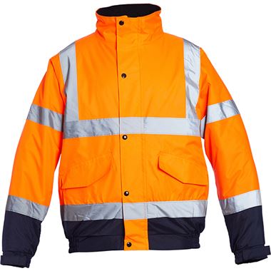 Blackrock Rail Orange Two Tone Padded Waterproof Hi Vis Bomber Jacket