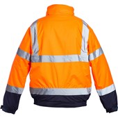 Blackrock Rail Orange Two Tone Padded Waterproof Hi Vis Bomber Jacket