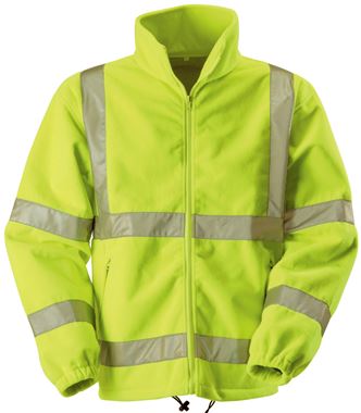 High Visibility Luxury Fleece Jacket Yellow 