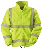 High Visibility Luxury Fleece Jacket Yellow 