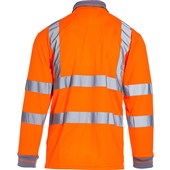 Blackrock Rail Orange Hi Vis Long Sleeve Polo Shirt