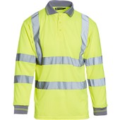 Blackrock Yellow Hi Vis Long Sleeve Polo Shirt