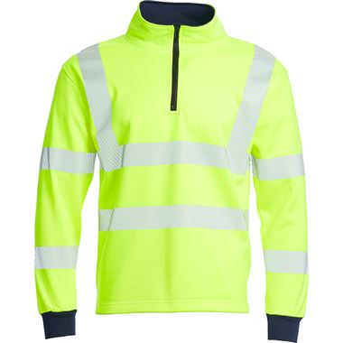 Blackrock Yellow 1/4 Zip Hi Vis Sweatshirt
