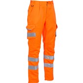 Blackrock Rail Orange Polycotton Hi Vis Cargo Trousers