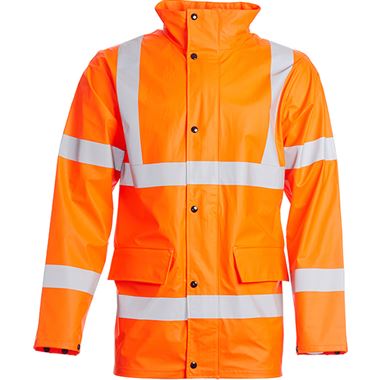 Blackrock Rail Orange Lightweight PU Waterproof Hi Vis Jacket
