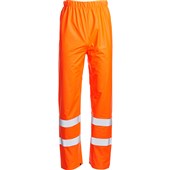Blackrock Rail Orange Lightweight PU Waterproof Hi Vis Trousers