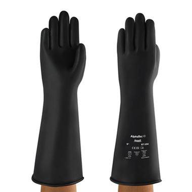 Ansell AlphaTec 87-104 Heavy Duty Rubber Chemical Resistant Gauntlet 43cm