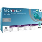 Ansell Microflex 93-260 Chemical Resistant Powder Free Disposable Gloves AQL1.5 (Box 100)