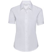 Russell Collection 933F Ladies Short Sleeve Easy Care Oxford Shirt 135g