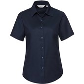 Russell Collection 933F Ladies Short Sleeve Easy Care Oxford Shirt 135g