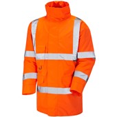 Leo Workwear Tawstock Orange Waterproof Lined Hi Vis Jacket