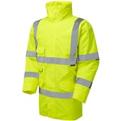 Leo Workwear Tawstock Yellow Waterproof Lined Hi Vis Jacket