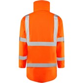 Leo Workwear Tawstock Orange Waterproof Lined Hi Vis Jacket