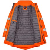Leo Workwear Tawstock Orange Waterproof Lined Hi Vis Jacket