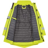 Leo Workwear Tawstock Yellow EcoViz Waterproof Lined Hi Vis Jacket