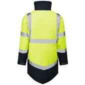 Leo Workwear Marwood Yellow EcoViz 4K Superior Baffle Lined Waterproof Hi Vis Jacket