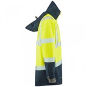 Leo Workwear Yellow EcoViz Waterproof Breathable 3-in-1 Hi Vis Clovelly Jacket with Torrington Bodywarmer