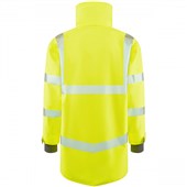 Leo Workwear Yellow EcoViz Waterproof Breathable 3-in-1 Hi Vis Clovelly Jacket with Torrington Bodywarmer