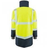 Leo Workwear Yellow EcoViz Waterproof Breathable 3-in-1 Hi Vis Clovelly Jacket with Hartland Fleece