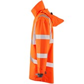 Leo Workwear Clovelly Rail Orange 15K Performance+ Waterproof Breathable Executive Hi Vis Jacket