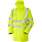 Leo Workwear Yellow Waterproof Breathable 3-in-1 Hi Vis Clovelly Jacket with Buckland Softshell