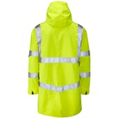 Leo Workwear Clovelly Yellow Mesh Lined Waterproof Breathable Executive Hi Vis Jacket
