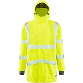 Leo Workwear Clovelly Yellow EcoViz 15K Performance+ Waterproof Breathable Executive Hi Vis Jacket