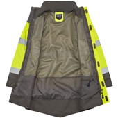 Leo Workwear Torridge Yellow EcoViz Mesh Lined Breathable Waterproof Hi Vis Jacket