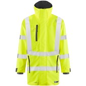 Leo Workwear Eastleigh Yellow EcoViz 10K Mesh Lined Waterproof Breathable Hi Vis Jacket 