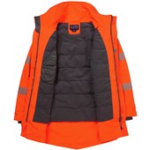 Leo Workwear Petroc Rail Orange EcoViz 10K Fleece Lined Waterproof Hi Vis Anorak Jacket