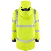 Leo Workwear Petroc Yellow EcoViz 10K Fleece Lined Waterproof Hi Vis Anorak Jacket