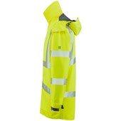 Leo Workwear Petroc Yellow EcoViz 10K Fleece Lined Waterproof Hi Vis Anorak Jacket