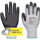 Portwest A124 PU Diamond Knit Glove with PU Foam Coating - 13g Multipack (Pack 12)