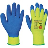 Portwest A145 Thermal Cold Grip Gloves with Crinkle Latex Palm Coating - 7g