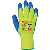 Portwest A145 Thermal Cold Grip Gloves with Crinkle Latex Palm Coating - 7g