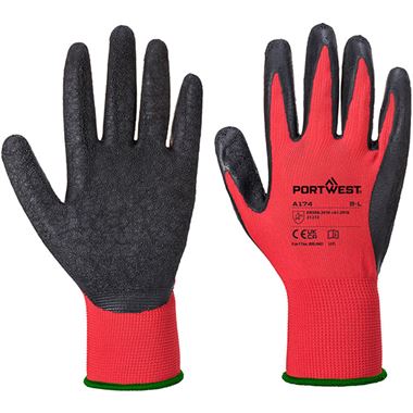 Portwest A174 Crinkle Grip Gloves with Latex Coating - 13g