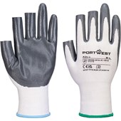 Portwest A311 Fingerless Glove with Nitrile Coating 13g Multipack (Pack 12)