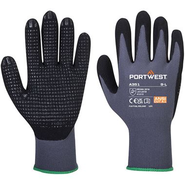 Portwest A351 Dermiflex Plus Glove with Dotted Nitrile Coating - 15g