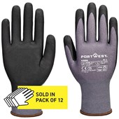 Portwest A356 ESD Nitrile Glove with Micro Foam Coating - 15g Multipack (Pack 12)