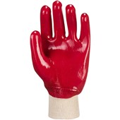 Portwest A400 Red PVC Knitwrist Gloves with PVC Coating - 13g