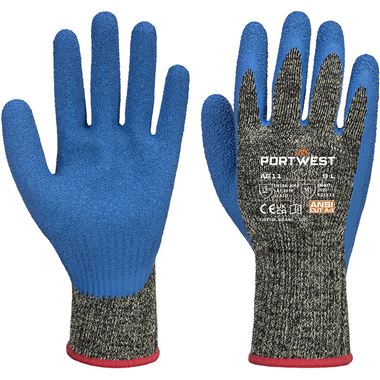 Portwest A611 Aramid HR Cut D Glove with Latex Palm Coating - 10g