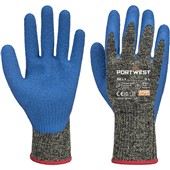 Portwest A611 Aramid HR Cut D Glove with Latex Palm Coating - 10g Cut Level 5 (Cut D)
