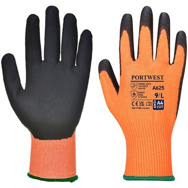Portwest A625 Viz-Tex Cut D Glove with PU Coating - 13g