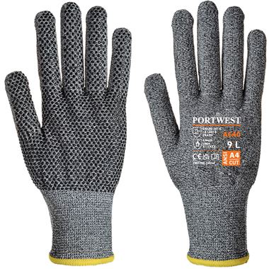 Portwest A640 PVC Dot Cut D Glove with PVC Dotted Palm - 13g