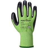 Portwest A645 Green Cut D Gloves with Nitrile Foam Coating - 13g